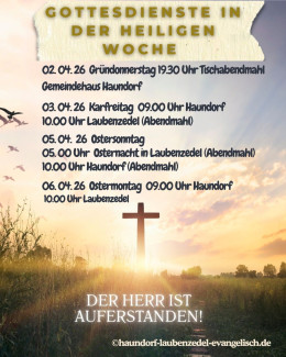Karwoche Gottesdienste 
